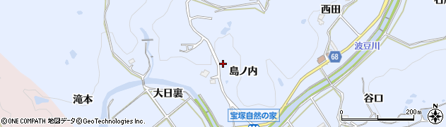 兵庫県宝塚市大原野島ノ内周辺の地図