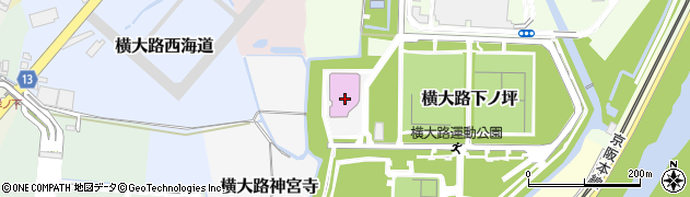 京都市横大路運動公園体育館周辺の地図