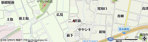 愛知県新城市富永（二ノ宮前）周辺の地図