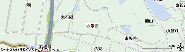 愛知県阿久比町（知多郡）植大（西矢勝）周辺の地図