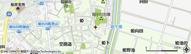 愛知県安城市姫小川町姫28周辺の地図