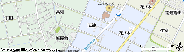 愛知県岡崎市下青野町天神周辺の地図