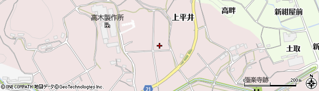 愛知県新城市上平井（石キシ）周辺の地図