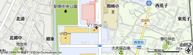 愛知県岡崎市針崎町（唐桶）周辺の地図