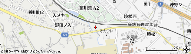 愛知県岡崎市蓑川町（山ノ田）周辺の地図