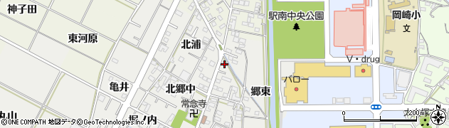 愛知県岡崎市野畑町北浦10周辺の地図