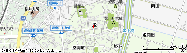 愛知県安城市姫小川町姫96周辺の地図