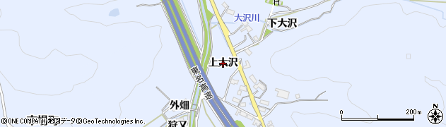 愛知県岡崎市池金町（上大沢）周辺の地図