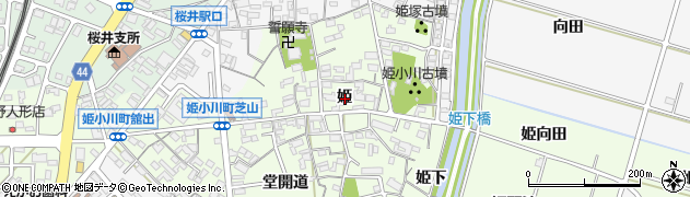 愛知県安城市姫小川町姫周辺の地図