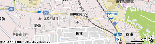 京都府宇治市五ケ庄（梅林）周辺の地図