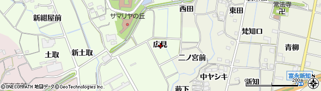 愛知県新城市矢部広見周辺の地図