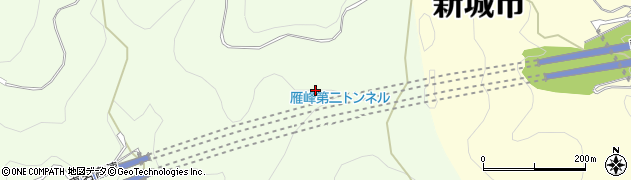 愛知県新城市豊栄雁峰周辺の地図