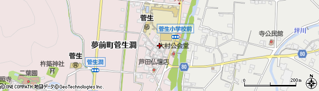 兵庫県姫路市夢前町菅生澗790-1周辺の地図