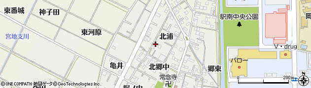 愛知県岡崎市野畑町北浦22周辺の地図