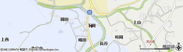 兵庫県宝塚市大原野（下岡）周辺の地図