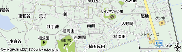 愛知県阿久比町（知多郡）植大（南側）周辺の地図