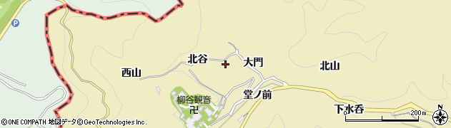 京都府長岡京市浄土谷（北谷）周辺の地図
