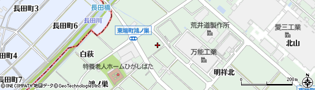 愛知県安城市東端町（宮裏）周辺の地図