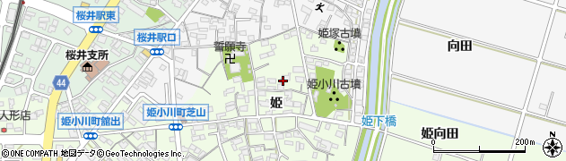 愛知県安城市姫小川町姫77周辺の地図