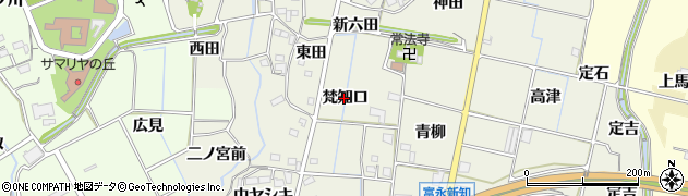 愛知県新城市富永（梵知口）周辺の地図