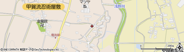 滋賀県甲賀市甲南町竜法師周辺の地図