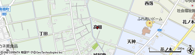 愛知県岡崎市上青野町（高畑）周辺の地図