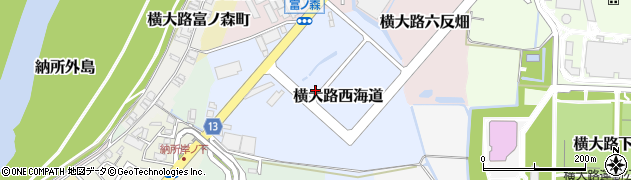 京都府京都市伏見区横大路西海道周辺の地図