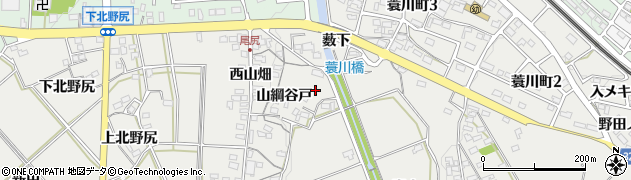 愛知県岡崎市竜泉寺町（矢下）周辺の地図