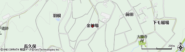 愛知県新城市有海（金神場）周辺の地図