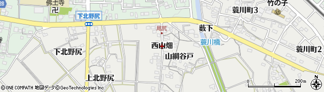愛知県岡崎市竜泉寺町（西山畑）周辺の地図