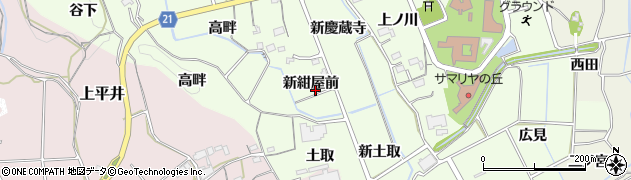 愛知県新城市矢部新紺屋前周辺の地図