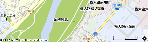 京都府京都市伏見区納所外島周辺の地図