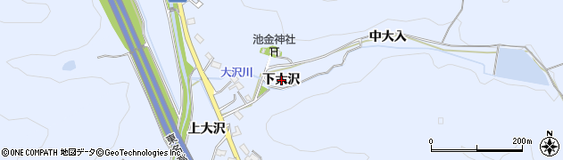 愛知県岡崎市池金町（下大沢）周辺の地図