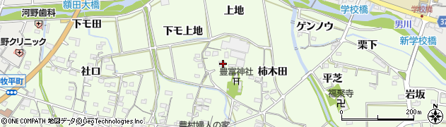 愛知県岡崎市牧平町（大門）周辺の地図