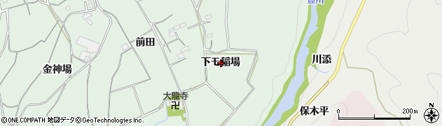 愛知県新城市有海下モ稲場周辺の地図
