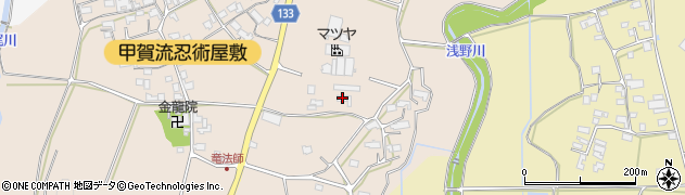 滋賀県甲賀市甲南町竜法師788周辺の地図