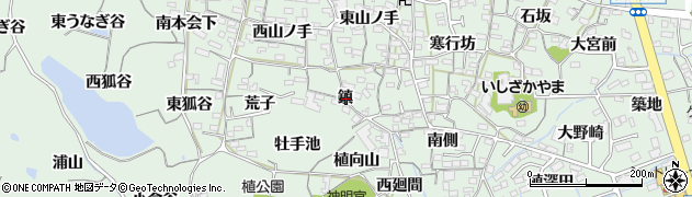 愛知県知多郡阿久比町植大鎮周辺の地図