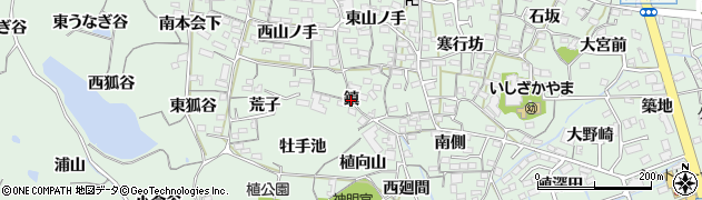 愛知県阿久比町（知多郡）植大（鎮）周辺の地図