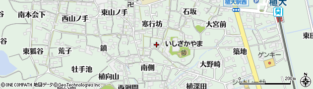 愛知県知多郡阿久比町植大寒行坊32周辺の地図