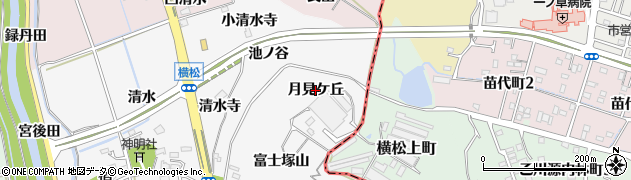 愛知県阿久比町（知多郡）横松（月見ケ丘）周辺の地図