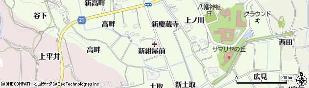 愛知県新城市矢部紺屋前周辺の地図