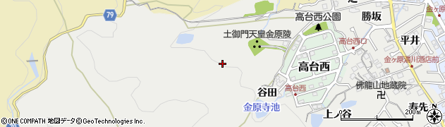 京都府長岡京市金ケ原（横尾）周辺の地図