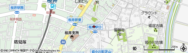 愛知県安城市桜井町西町下周辺の地図