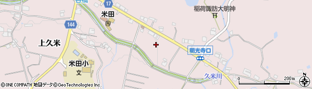 兵庫県加東市上久米周辺の地図