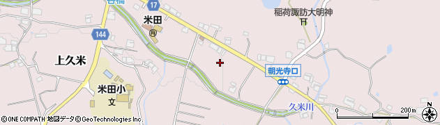 兵庫県加東市上久米周辺の地図