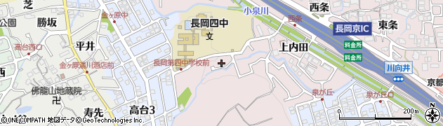 京都府長岡京市下海印寺（西山田）周辺の地図