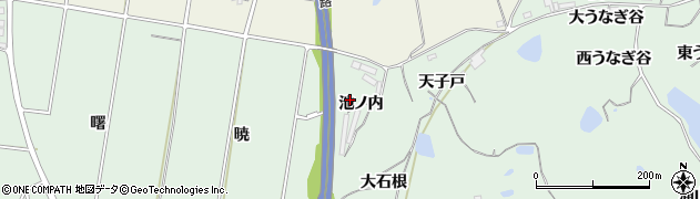 愛知県阿久比町（知多郡）植大（池ノ内）周辺の地図