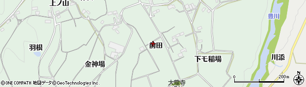 愛知県新城市有海（前田）周辺の地図