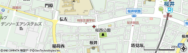 愛知県安城市桜井町（林）周辺の地図
