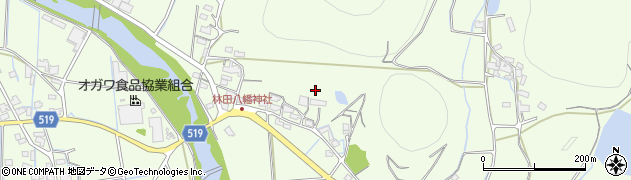 兵庫県姫路市林田町八幡周辺の地図